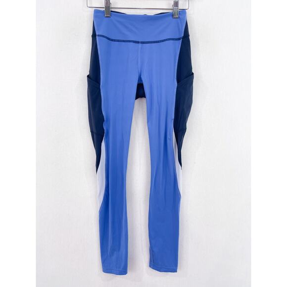 Outdoor Voices Women's Blue Colorblock 7/8 Leggings sz XS Superform High Impact - Picture 2 of 8